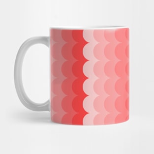 Retro, Coral, Scallop Curve Pattern Mug